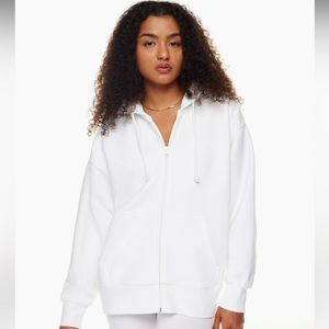 Aritzia-Tna Women's Cozy Fleece Boyfriend Zip Hoodie Sweatshirt